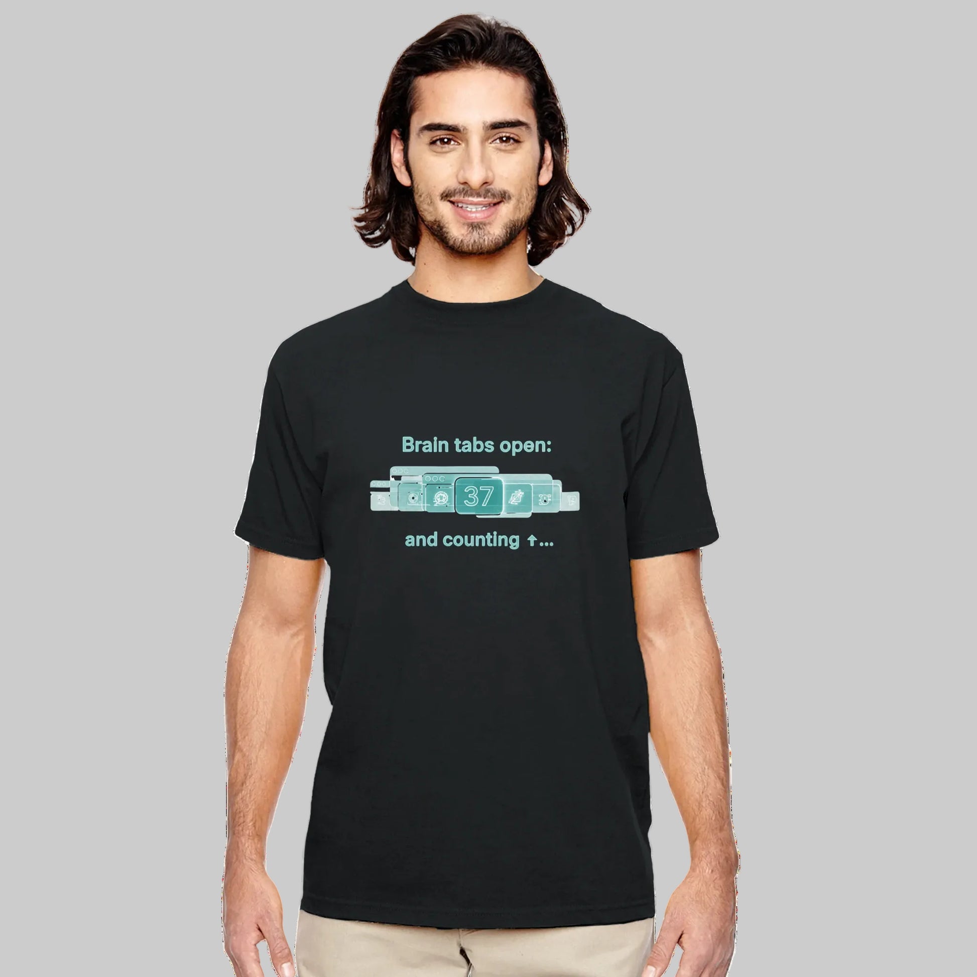 Product featuring a clean, modern typographic design with a witty relatable phrase, shown on a neutral background.