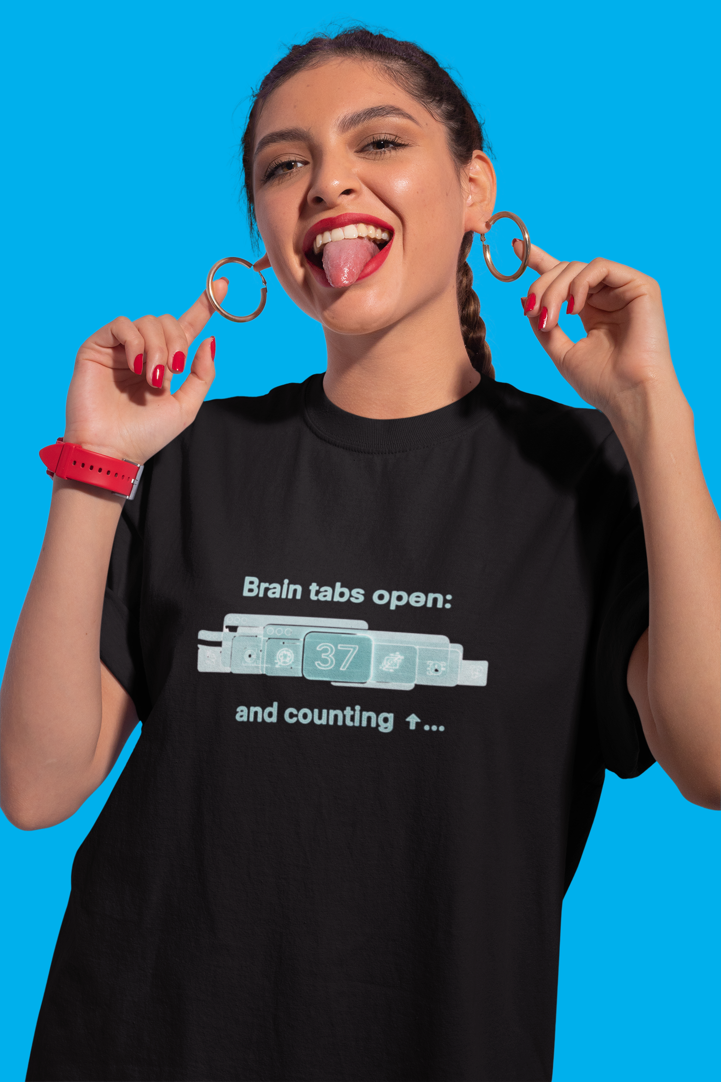 Product featuring a clean, modern typographic design with a witty relatable phrase, shown on a neutral background.